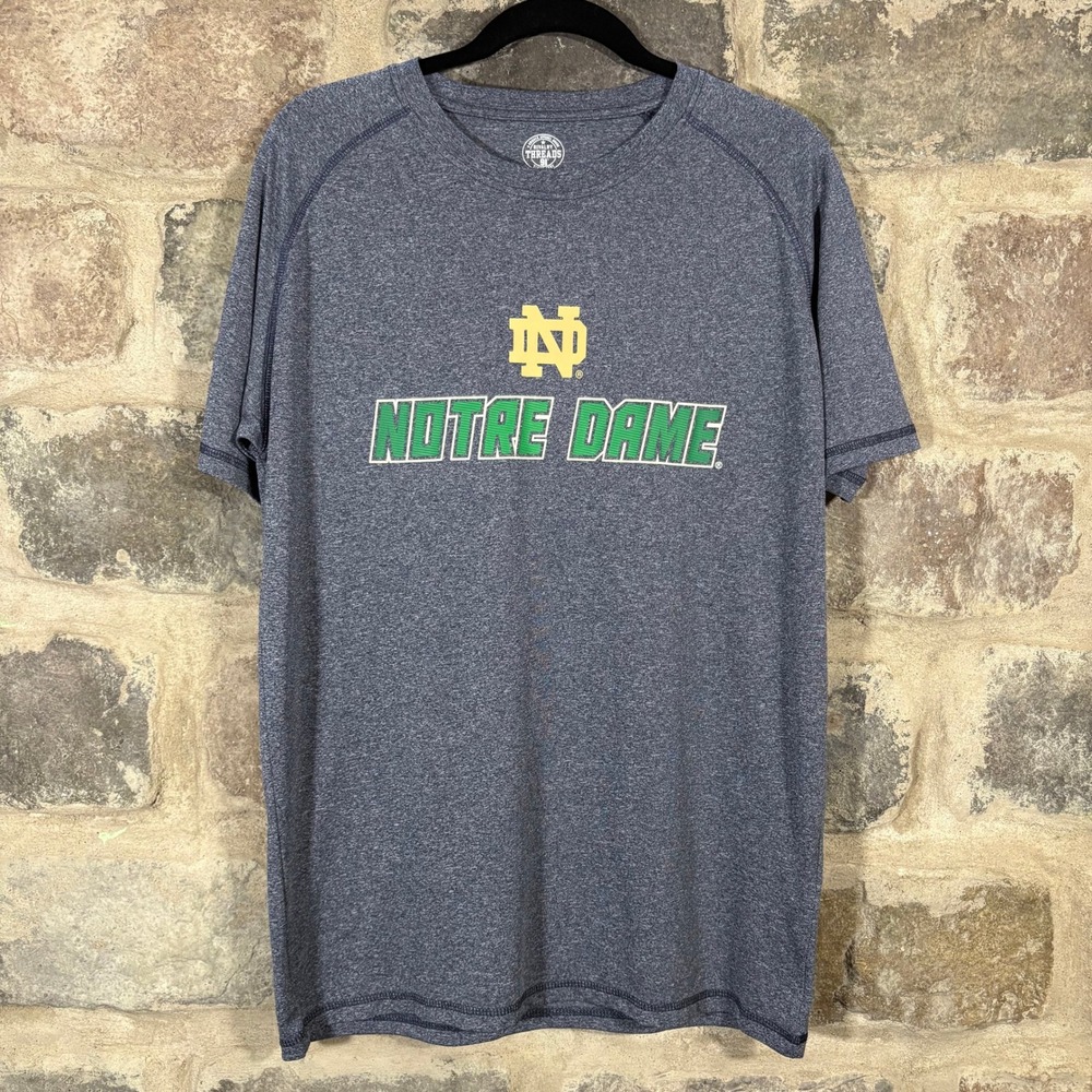 Notre Dame Fighting Irish Rivalry Threads T-Shirt Mens Size M‎ Gray Athletic